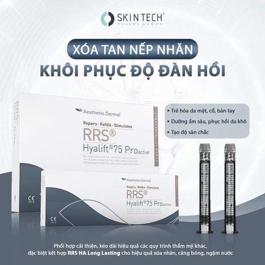 Tinh chất meso cấp ẩm, căng bóng da RRS Hyalift 75 Syringe 3ml