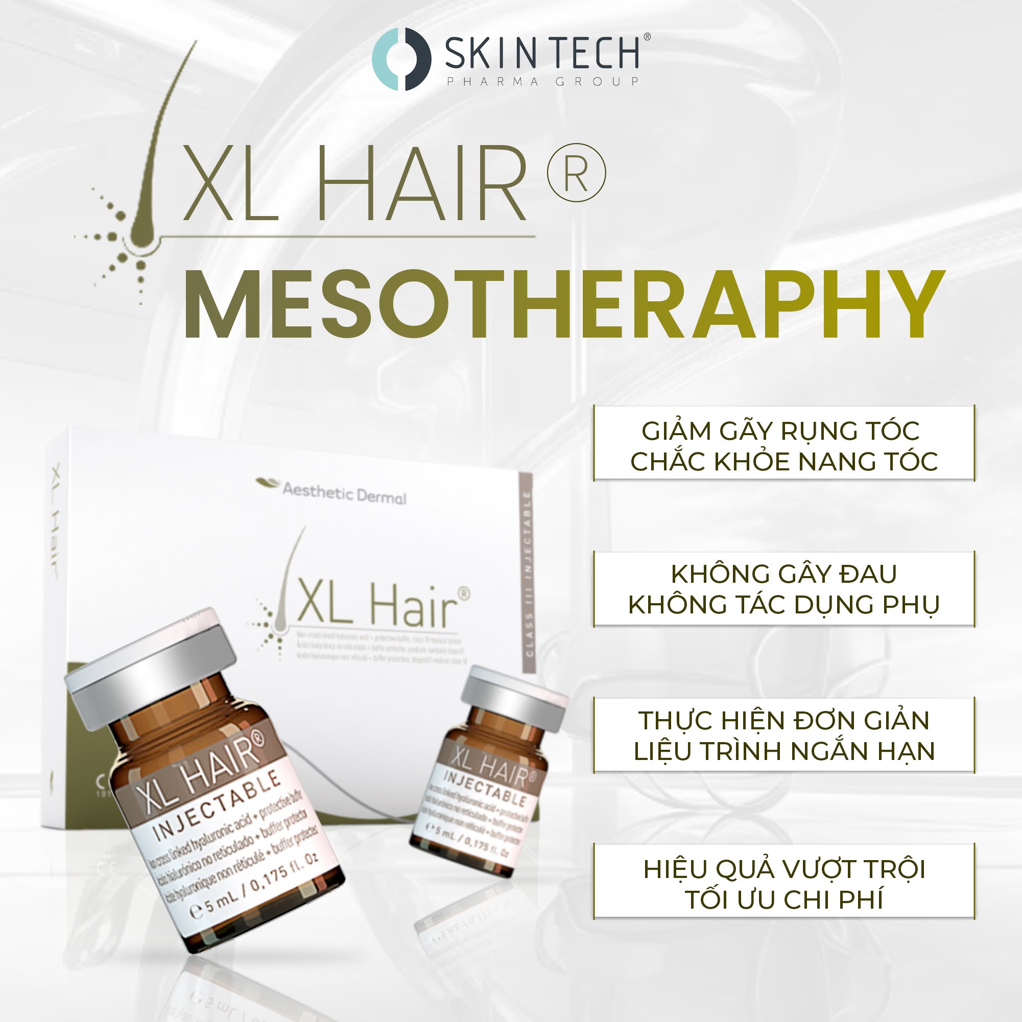 Tinh chất meso kích thích mọc tóc, dưỡng tóc dài khỏe RRS XL Hair SkinTech 5ml
