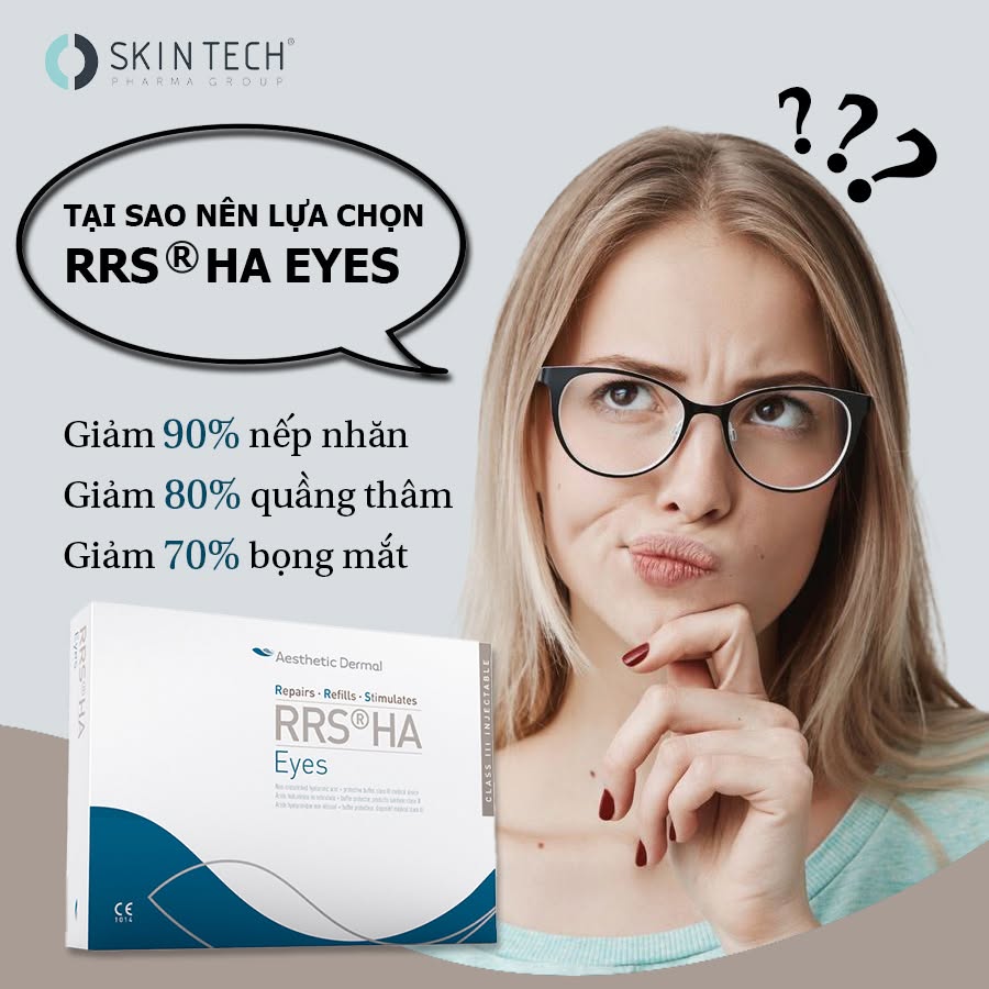 Tinh Chất Meso Hỗ Trợ Cải Thiện Quầng Thâm, Bọng Mắt & Nếp Nhăn SkinTech RRS® HA Eyes 1.5ml Chính Hãng