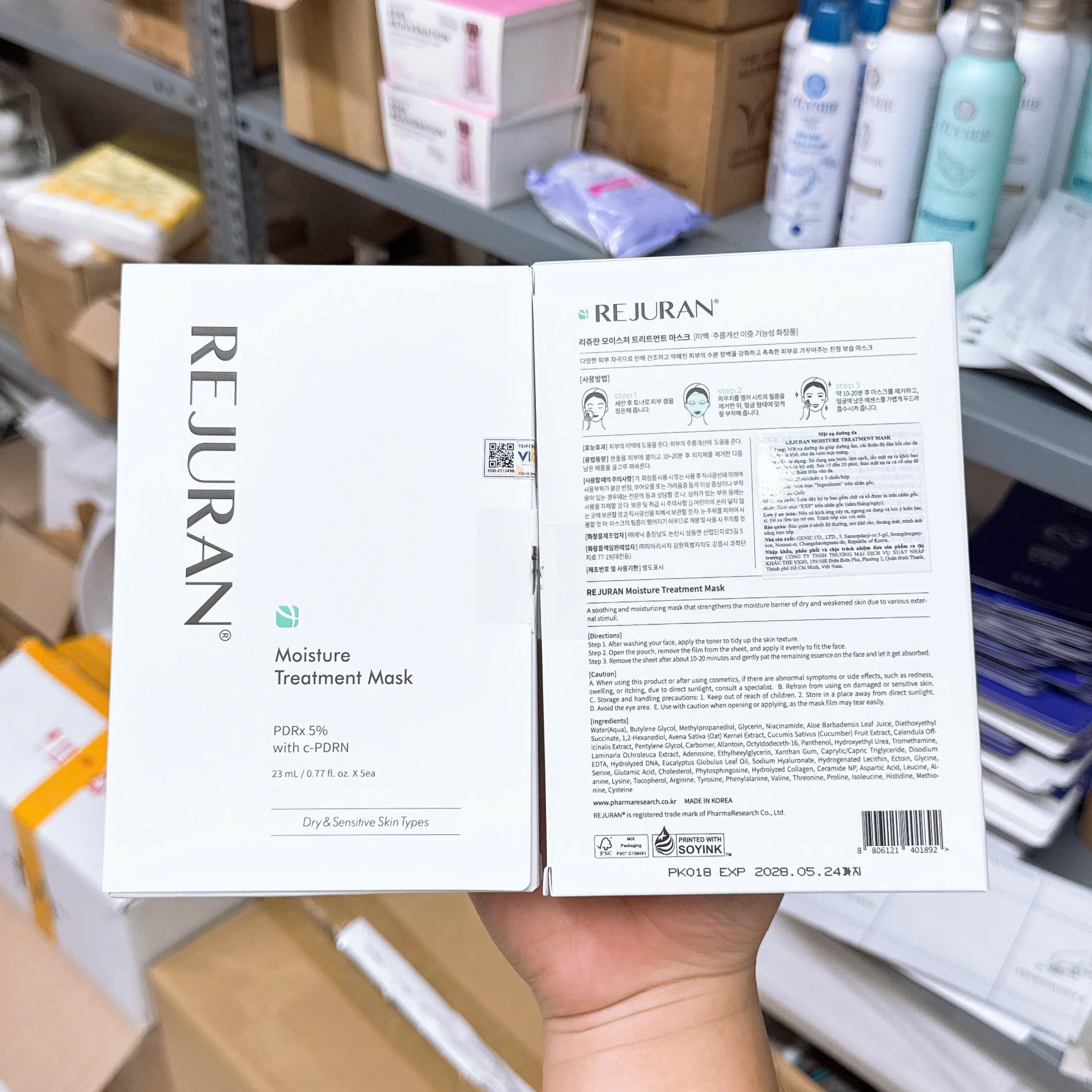 Mặt Nạ DNA Cá Hồi Phục Hồi Và Cấp Ẩm Chuyên Sâu REJURAN Moisture Treatment Mask