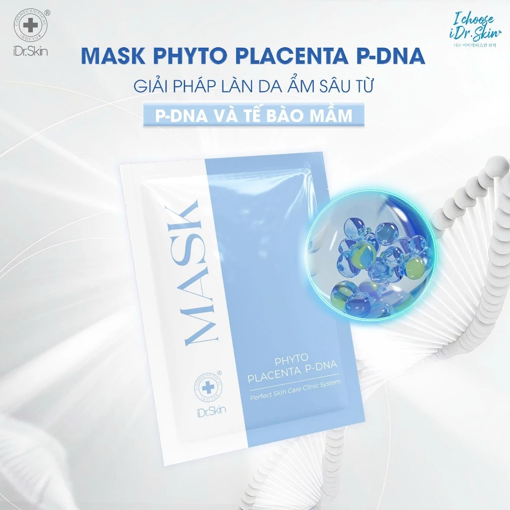 Mặt Nạ Phục Hồi iDr.Skin Phyto Placenta P-DNA Mask Hộp 6 Miếng