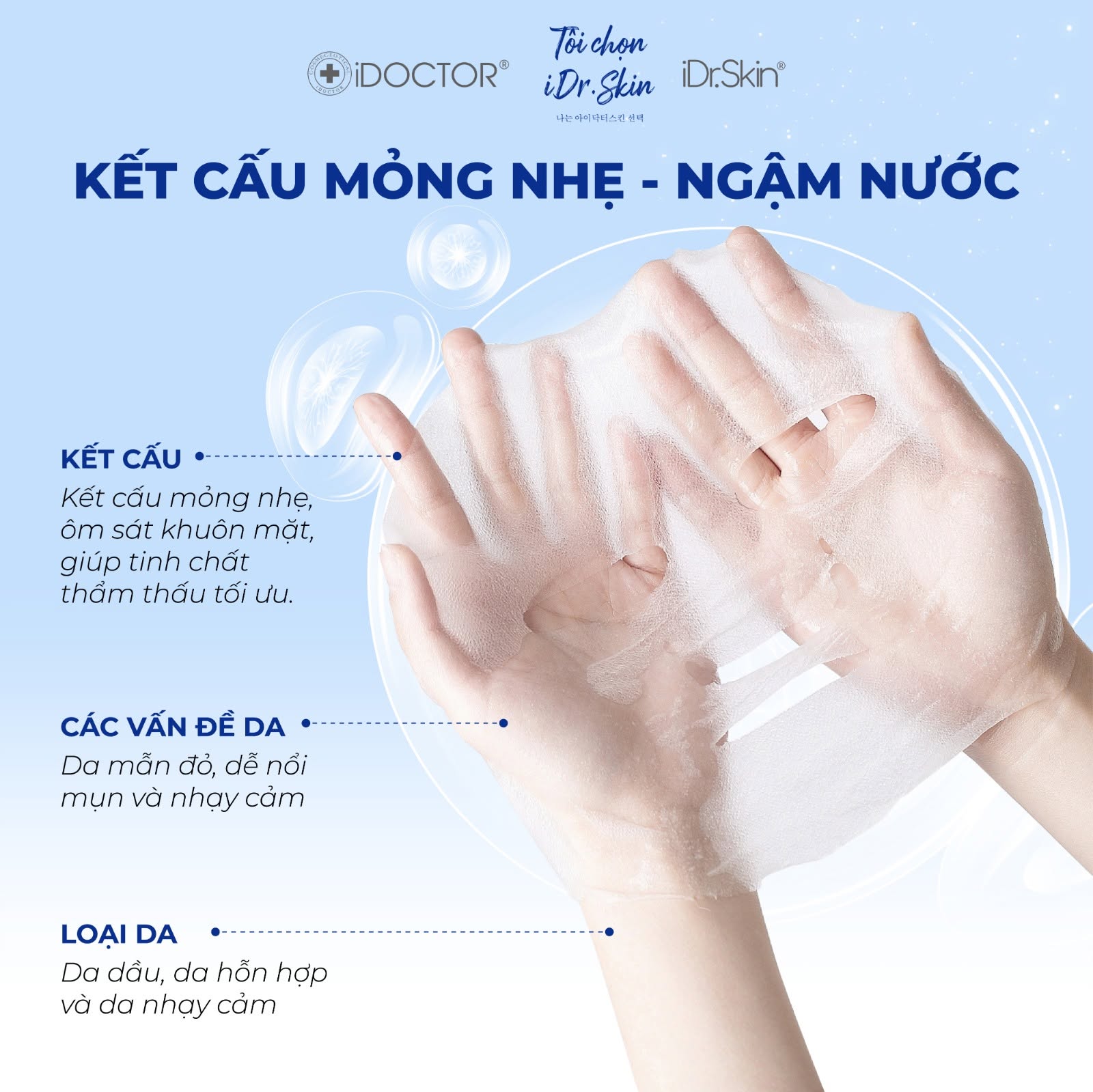 Mặt Nạ Phục Hồi iDr.Skin Phyto Placenta P-DNA Mask Hộp 6 Miếng