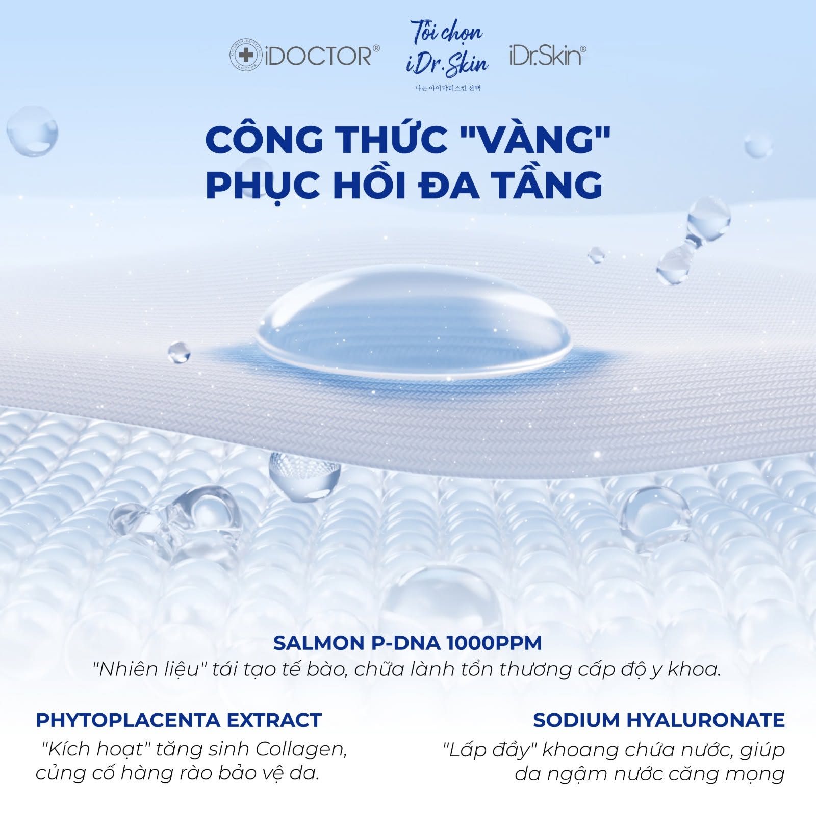 Mặt Nạ Phục Hồi iDr.Skin Phyto Placenta P-DNA Mask Hộp 6 Miếng