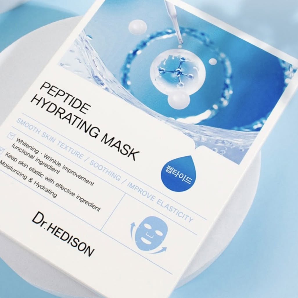 Mặt nạ Cấp ẩm, phục hồi da nhạy cảm Dr.Hedison Peptide Hydrating Mask 23g x 10 miếng