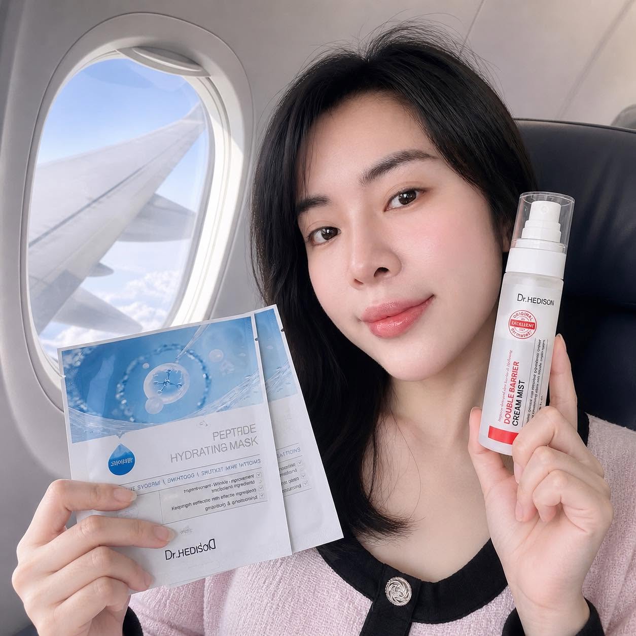 Mặt nạ Cấp ẩm, phục hồi da nhạy cảm Dr.Hedison Peptide Hydrating Mask 23g x 10 miếng