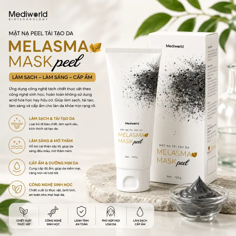 Mặt nạ peel giúp làm sạch, làm sáng và cấp ẩm cho da Mediworld Melasma Mask Peel 100g