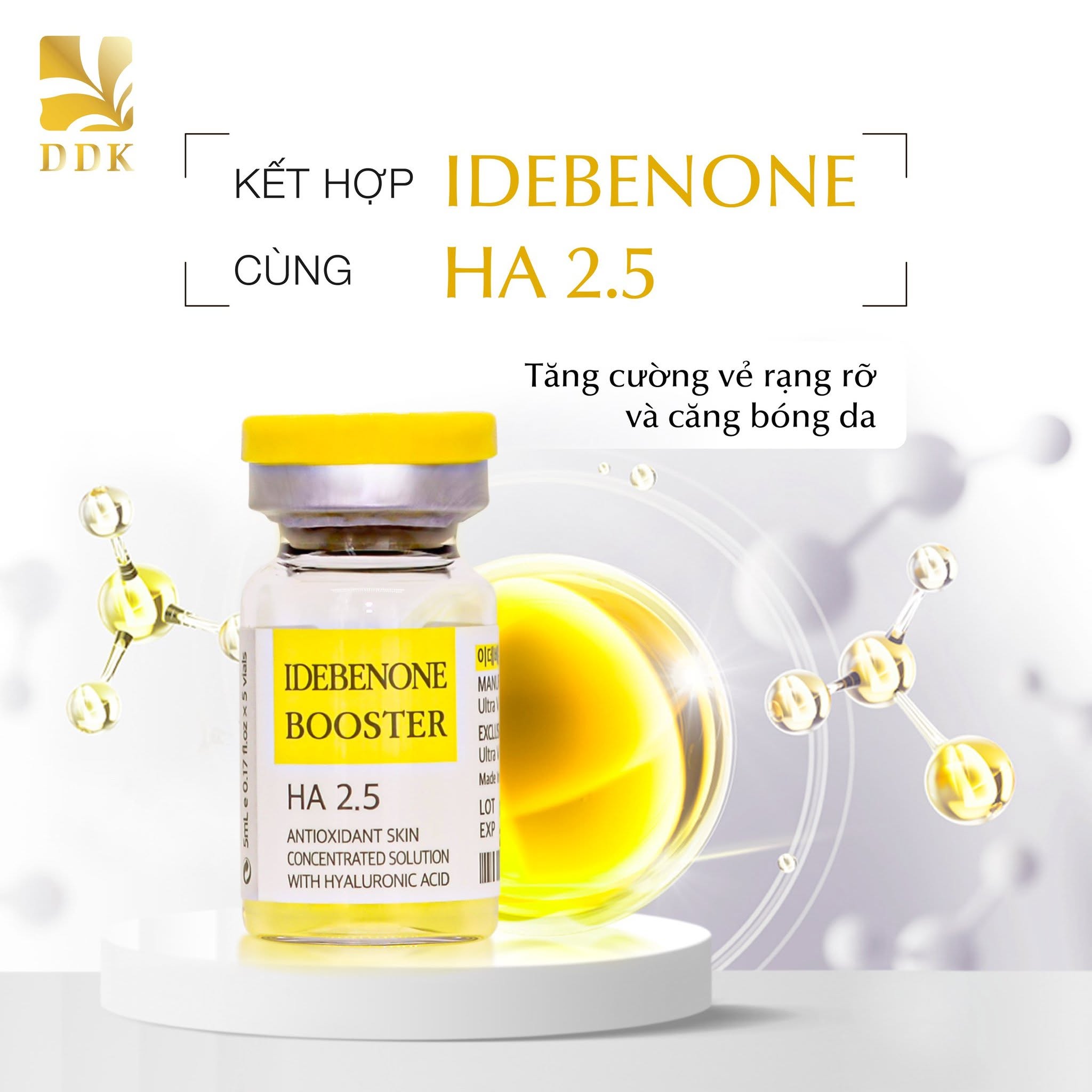 Meso IDEBENONE BOOSTER trắng sáng, dưỡng ẩm da, mờ nám