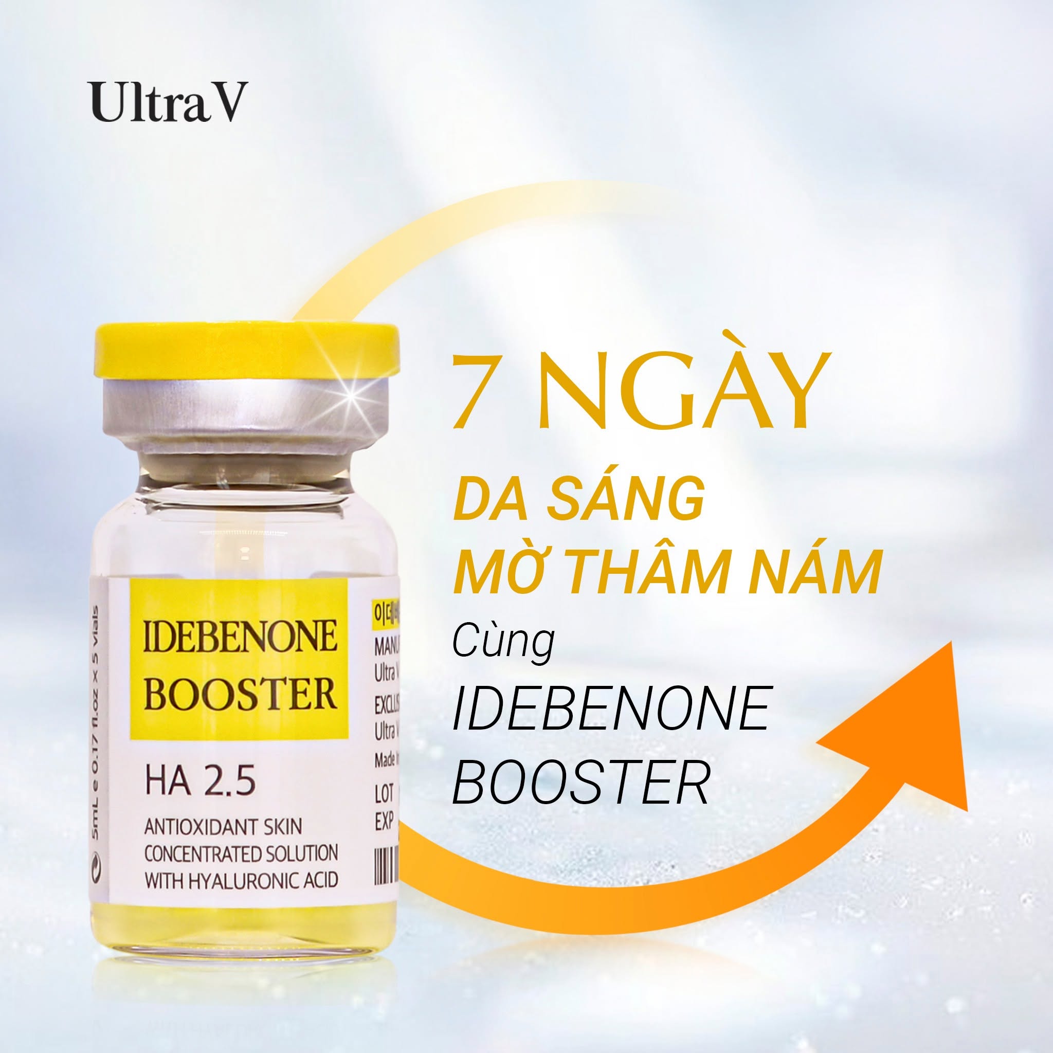 Meso IDEBENONE BOOSTER trắng sáng, dưỡng ẩm da, mờ nám