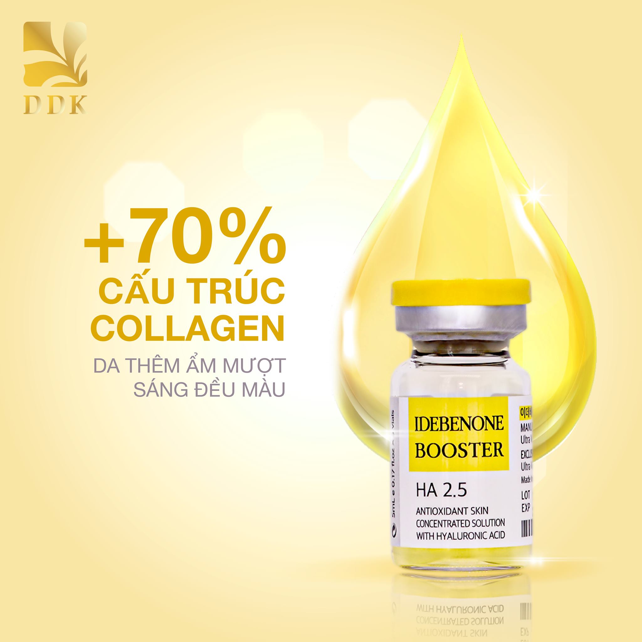 Meso IDEBENONE BOOSTER trắng sáng, dưỡng ẩm da, mờ nám