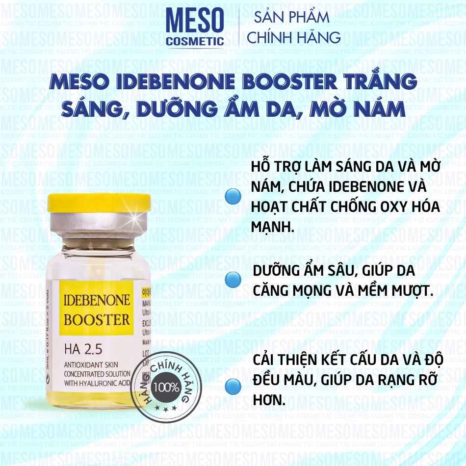 Meso IDEBENONE BOOSTER trắng sáng, dưỡng ẩm da, mờ nám