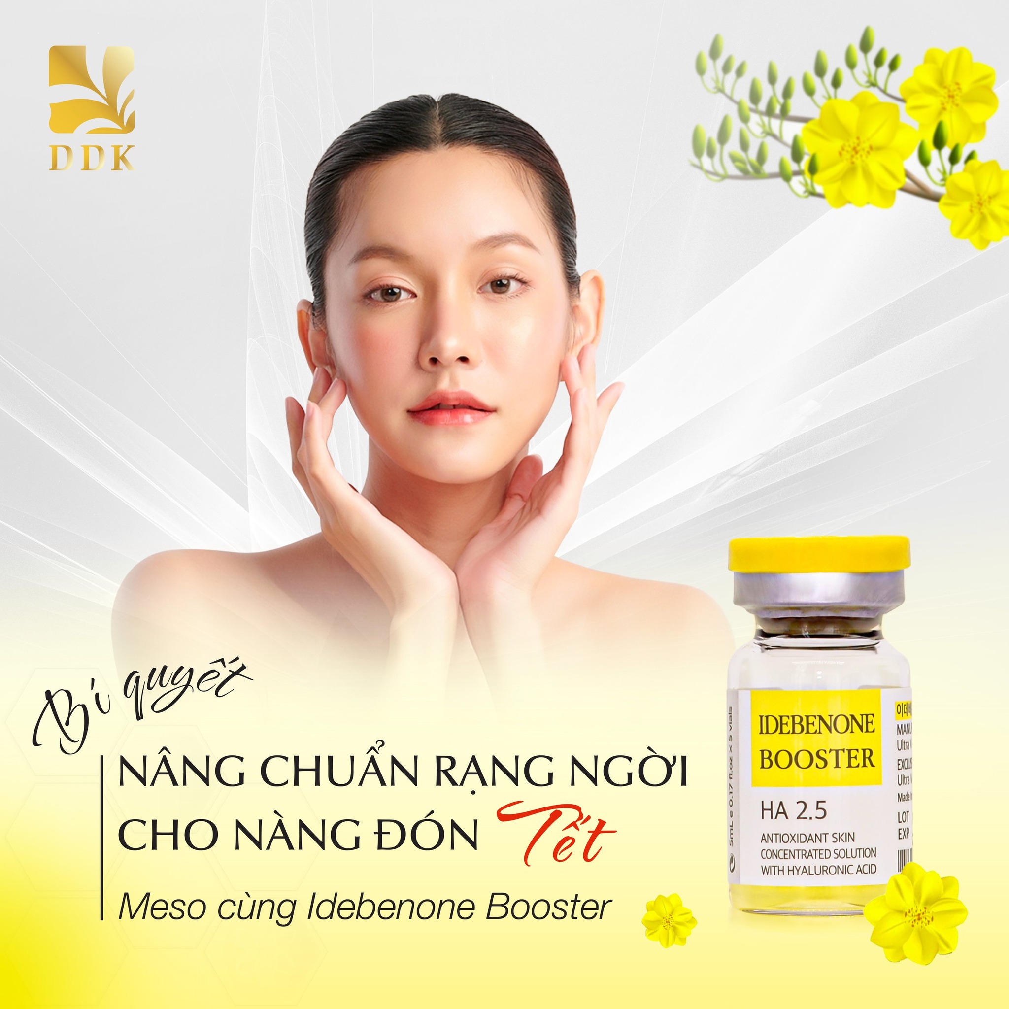Meso IDEBENONE BOOSTER trắng sáng, dưỡng ẩm da, mờ nám
