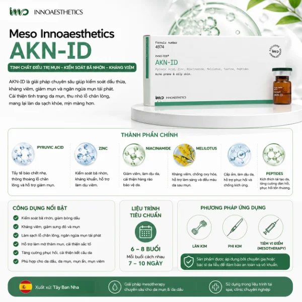 Meso Innoaesthetics AKN-ID Mesotherapy Cho Da Mụn Và Da Dầu Nhờn
