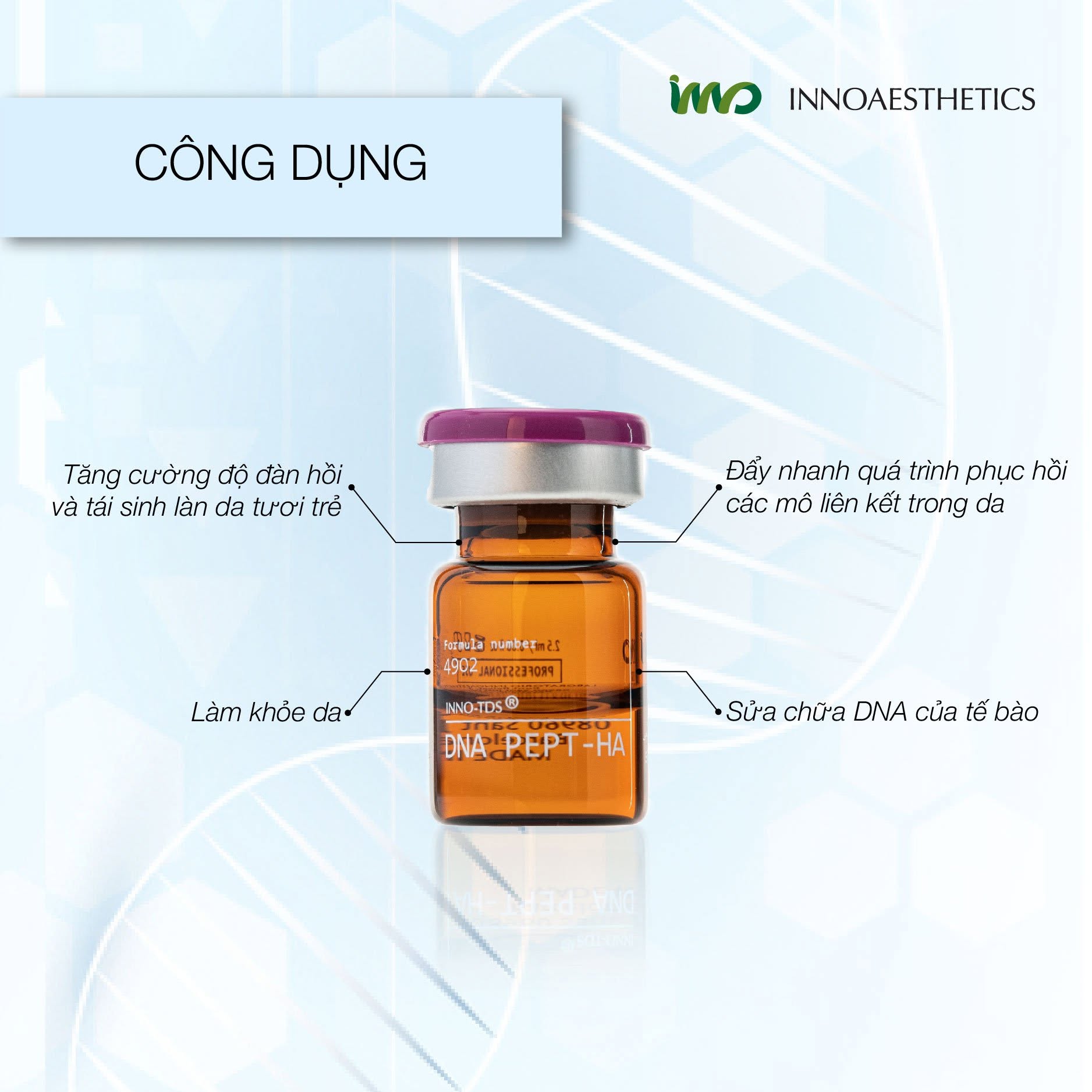 Meso Innoaesthetics DNA PEPT-HA Phục Hồi, Tái Tạo Và Trẻ Hóa Da
