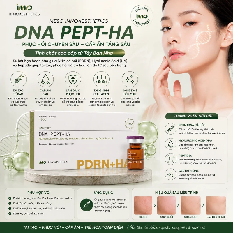 Meso Innoaesthetics DNA PEPT-HA Phục Hồi, Tái Tạo Và Trẻ Hóa Da