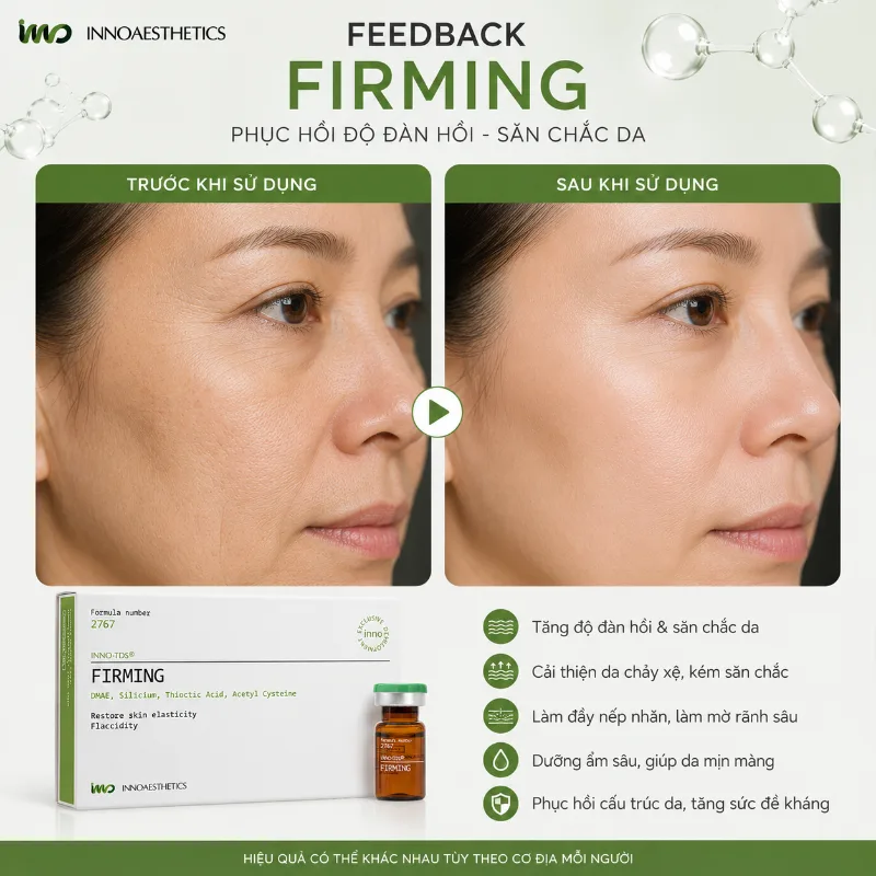 Meso Innoaesthetics FIRMING Hoạt Chất Săn Chắc, Hỗ Trợ Nâng Cơ Cho Mặt Và Body