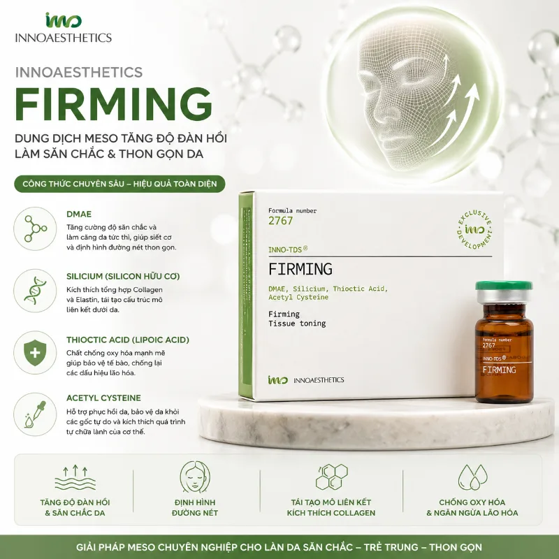 Meso Innoaesthetics FIRMING Hoạt Chất Săn Chắc, Hỗ Trợ Nâng Cơ Cho Mặt Và Body