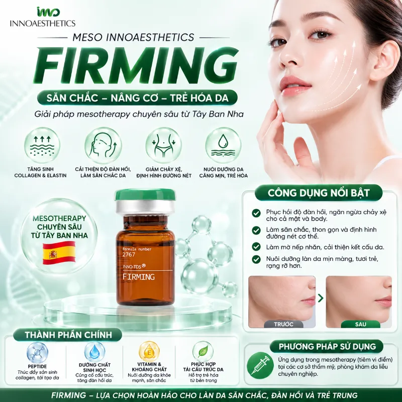 Meso Innoaesthetics FIRMING Hoạt Chất Săn Chắc, Hỗ Trợ Nâng Cơ Cho Mặt Và Body