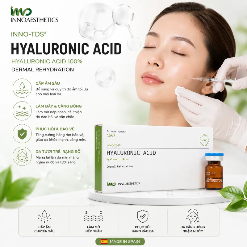Meso Innoaesthetics Hyaluronic Acid Cấp Ẩm, Căng Bóng Da - 1 lọ