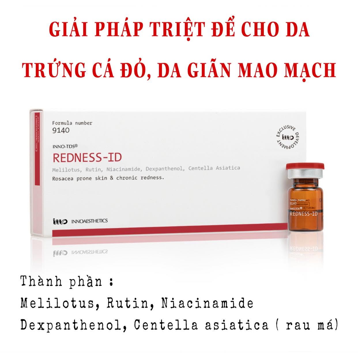 Meso Innoaesthetics REDNESS-ID Phục Hồi Da Nhạy Cảm, Giảm Đỏ Da