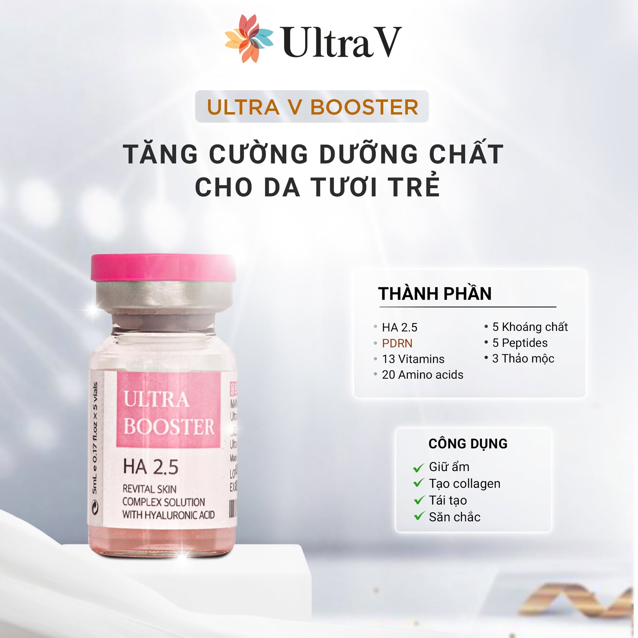 Meso ULTRA BOOSTER – Cấp Ẩm Sâu, Phục Hồi Da, Tăng Sinh Collagen Và Cho Làn Da Căng Bóng