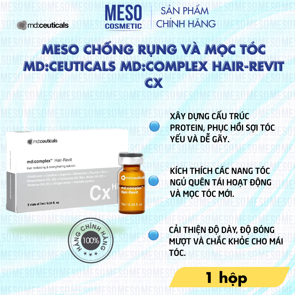 Meso chống rụng và mọc tóc Md:Ceuticals Md:Complex Hair-Revit Cx
