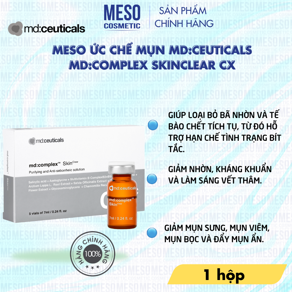 Meso ức chế mụn Md:Ceuticals Md:Complex Skinclear Cx