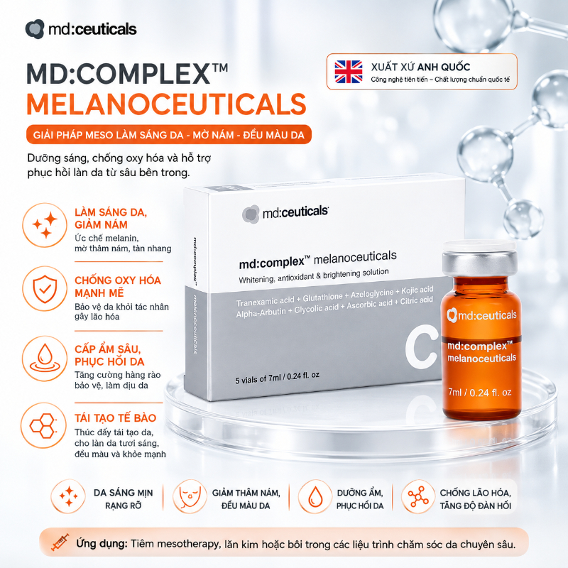 Meso ức chế nám, tàn nhang trắng sáng da Md:Ceuticals Md:Complex Melanoceuticals