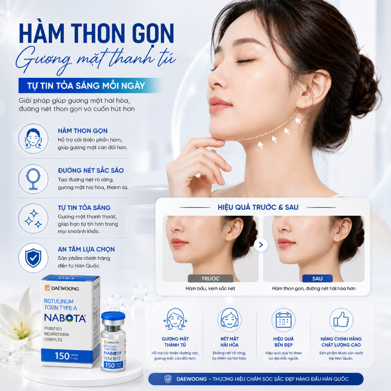 Nabota 150 Units Hàn Quốc - Botulinum Toxin Type A Chính Hãng