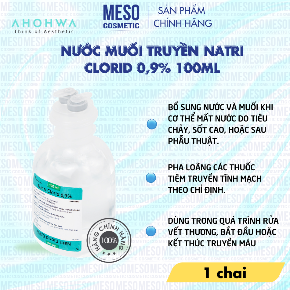 Nước Muối Truyền Natri Clorid 0,9% 100ml