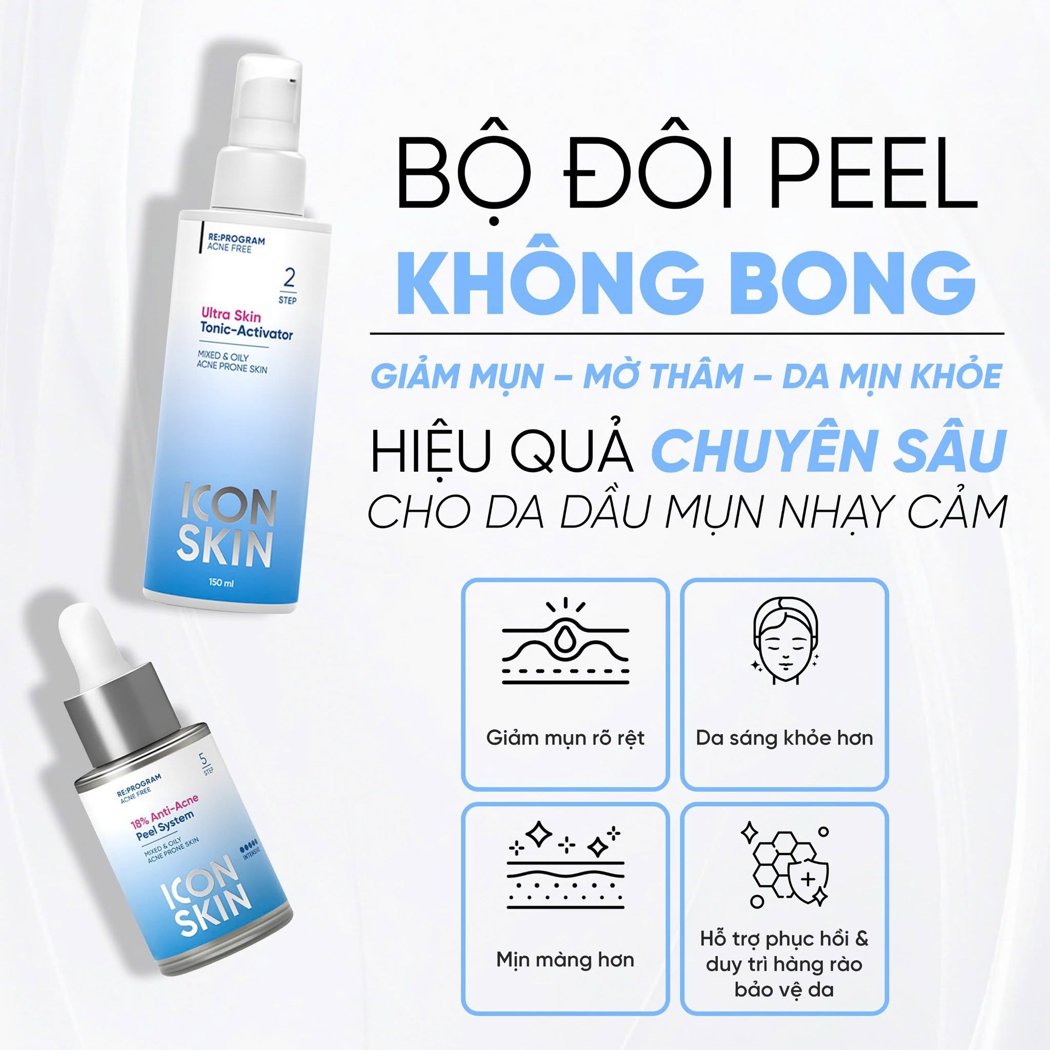Nước cân bằng cho da dầu, da hỗn hợp Icon Skin Ultra Skin Tonic-Activator
