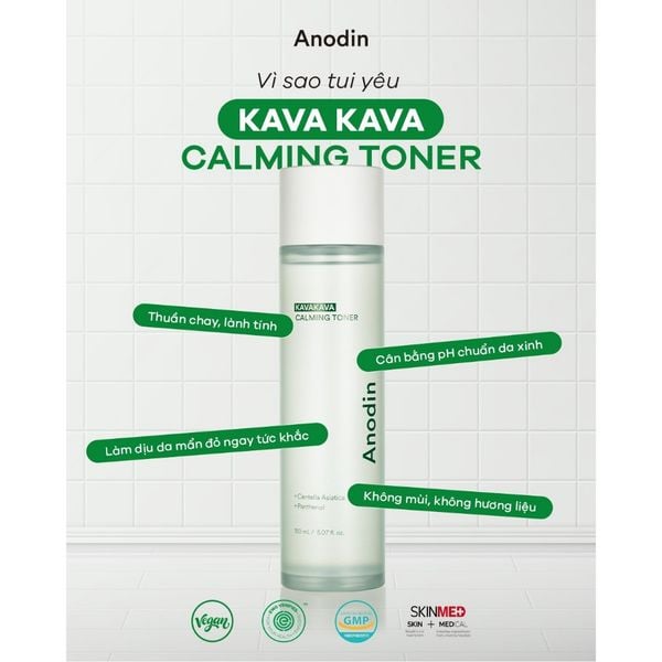 Nước cân bằng làm dịu, cấp ẩm Anodin KAVA KAVA Calming 150ml