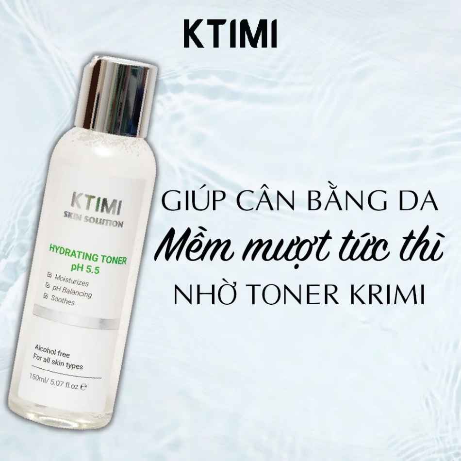 Nước hoa hồng làm dịu và cân bằng độ pH cho da KTIMI Hydrating Toner