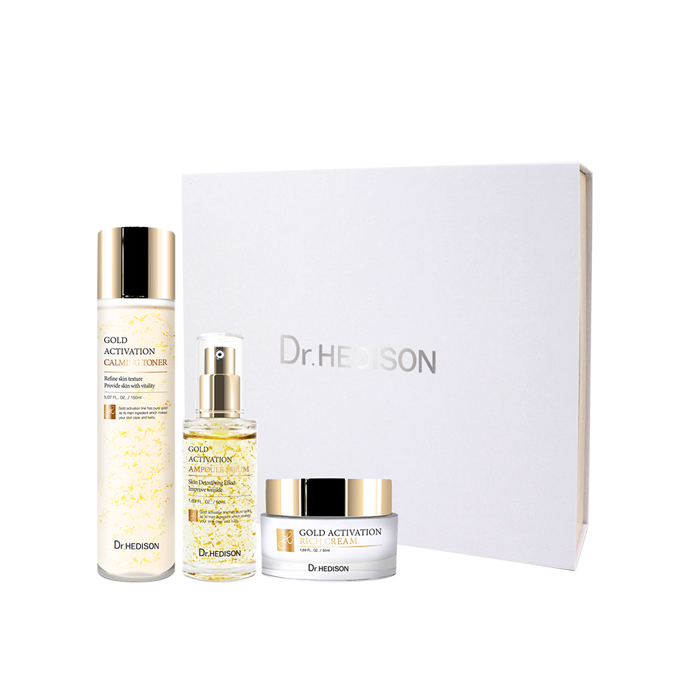 Nước hoa hồng tinh chất vàng Dr.Hedison Gold Activation Calming Toner (150ml-500ml)