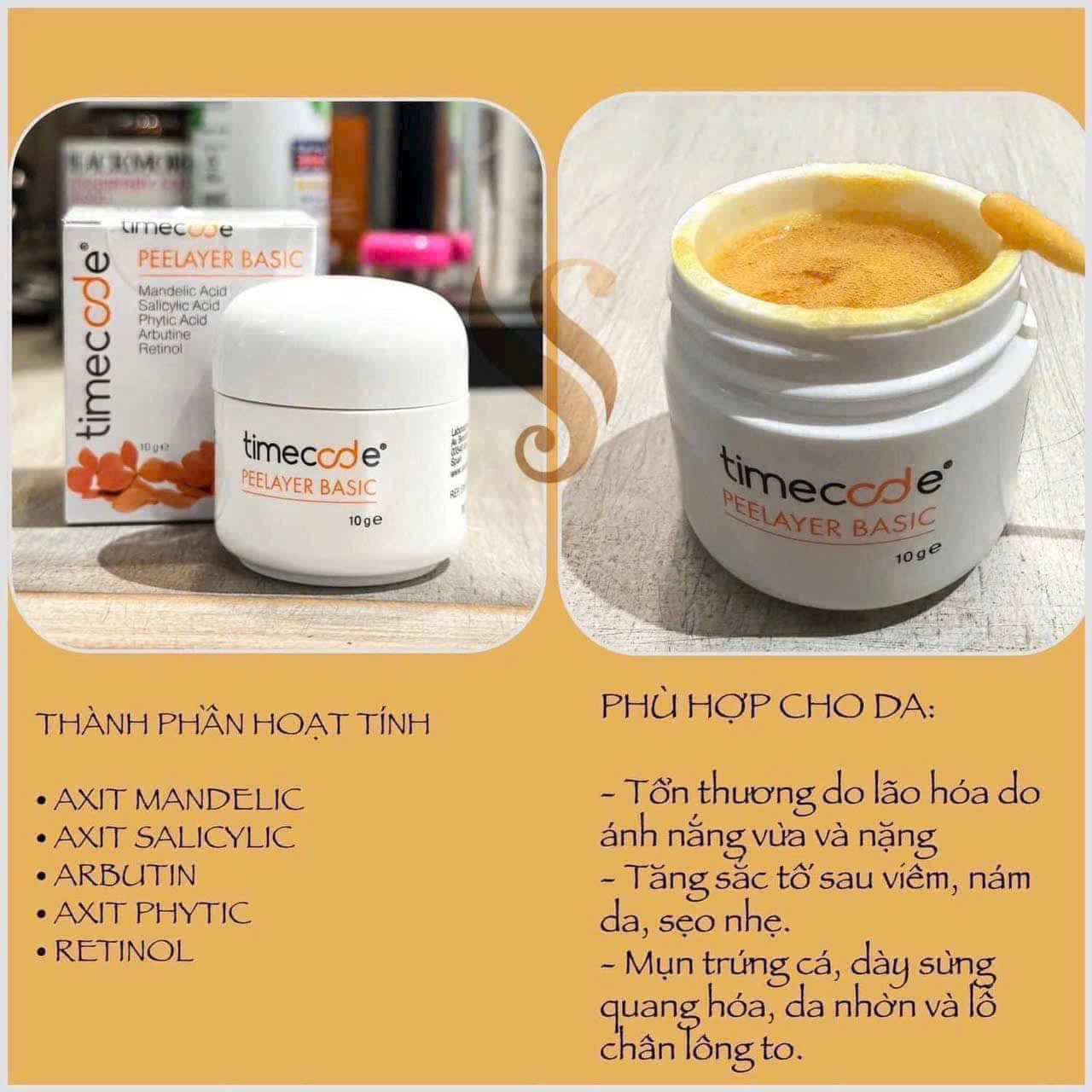 PEEL DA TIMECODE PEELAYER BASIC ĐỀU MÀU DA, SÁNG DA 30G