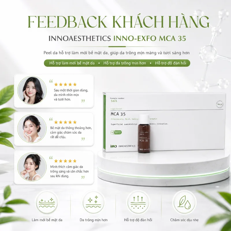 Peel Da Tái Cấu Trúc, Trẻ Hóa Và Phục Hồi Độ Đàn Hồi INNOAESTHETICS INNO-EXFO MCA 35 - HÀNG CHÍNH HÃNG