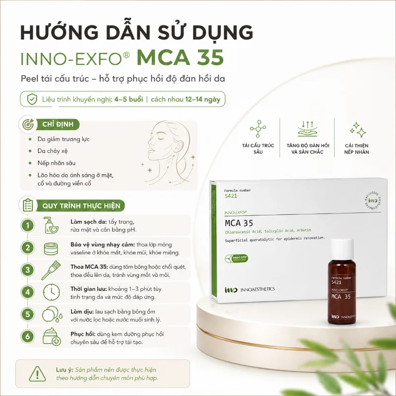 Peel Da Tái Cấu Trúc, Trẻ Hóa Và Phục Hồi Độ Đàn Hồi INNOAESTHETICS INNO-EXFO MCA 35 - HÀNG CHÍNH HÃNG