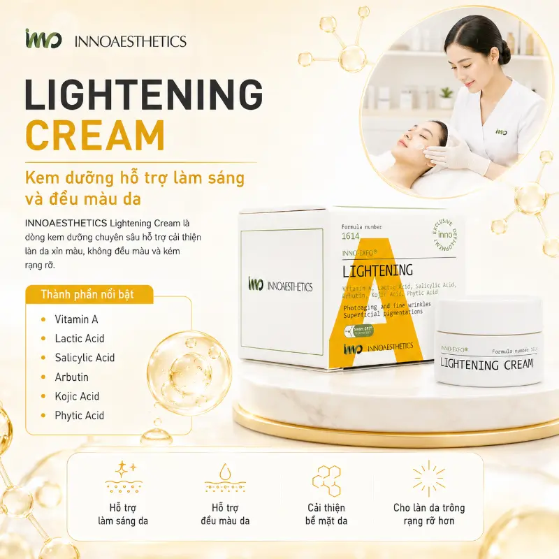 Peel Hỗ Trợ Giảm Mụn Ẩn, Mụn Đầu Đen & Trẻ Hóa Da INNOAESTHETICS Lightening Chính Hãng