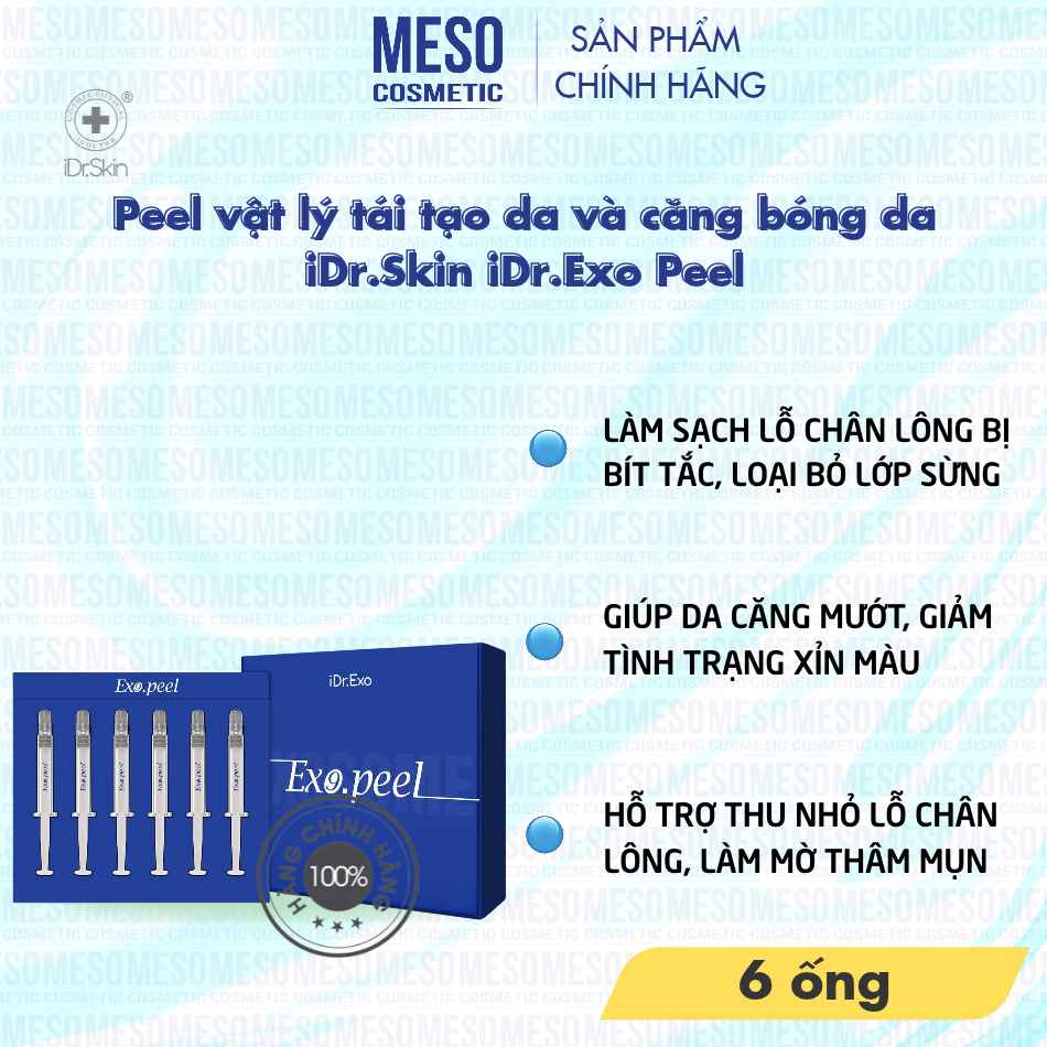 Peel vật lý tái tạo da và căng bóng da iDr.Skin iDr.Exo Peel