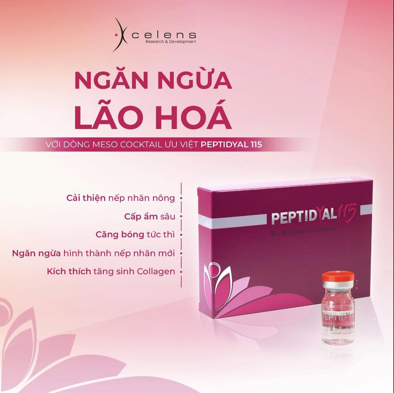 Peptidyal 115 – Meso cocktail trẻ hóa và căng bóng da Thuỵ Sĩ 1 lọ