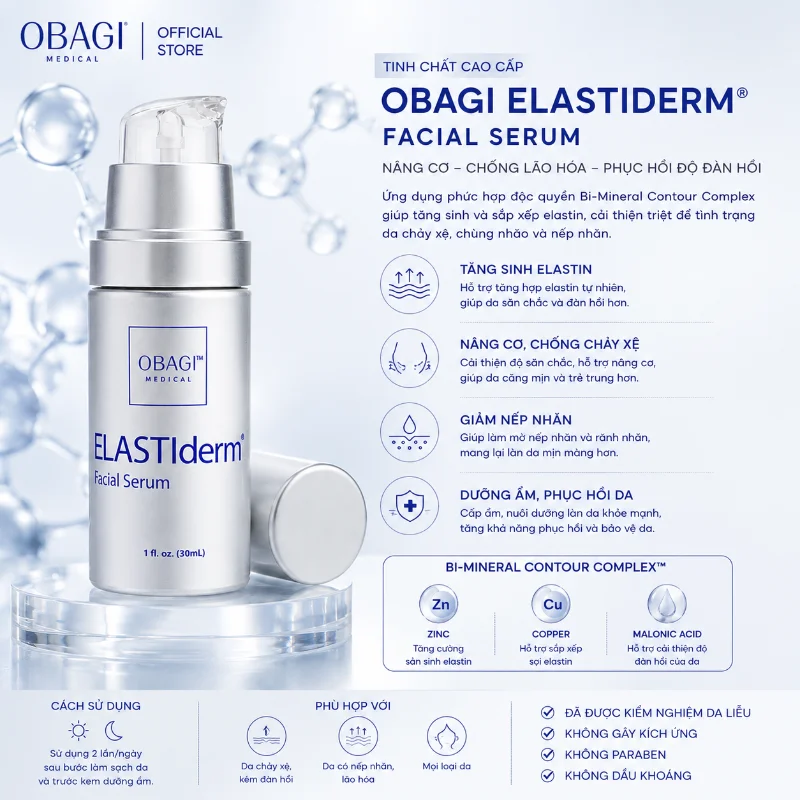 Serum Nâng Cơ Săn Chắc Da, Cải Thiện Lão Hóa Obagi ELASTIderm Facial Serum 30ml
