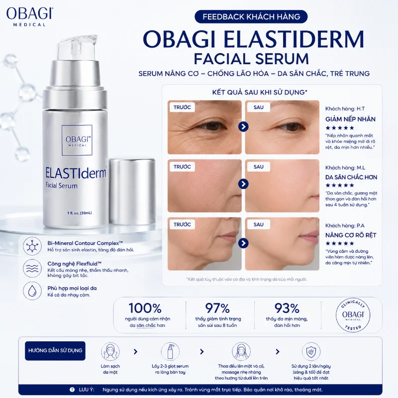 Serum Nâng Cơ Săn Chắc Da, Cải Thiện Lão Hóa Obagi ELASTIderm Facial Serum 30ml