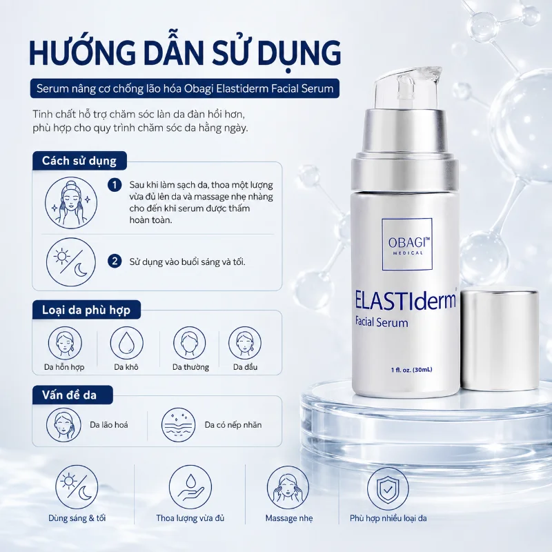 Serum Nâng Cơ Săn Chắc Da, Cải Thiện Lão Hóa Obagi ELASTIderm Facial Serum 30ml