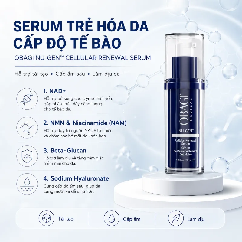 Serum Obagi NU-GEN™ Kích Hoạt Năng Lượng Tế Bào, Chống Lão Hóa Da