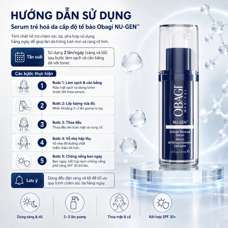 Serum Obagi NU-GEN™ Kích Hoạt Năng Lượng Tế Bào, Chống Lão Hóa Da