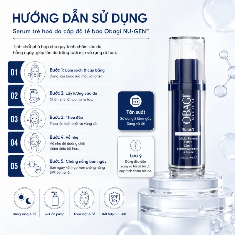 Serum Obagi NU-GEN™ Kích Hoạt Năng Lượng Tế Bào, Chống Lão Hóa Da