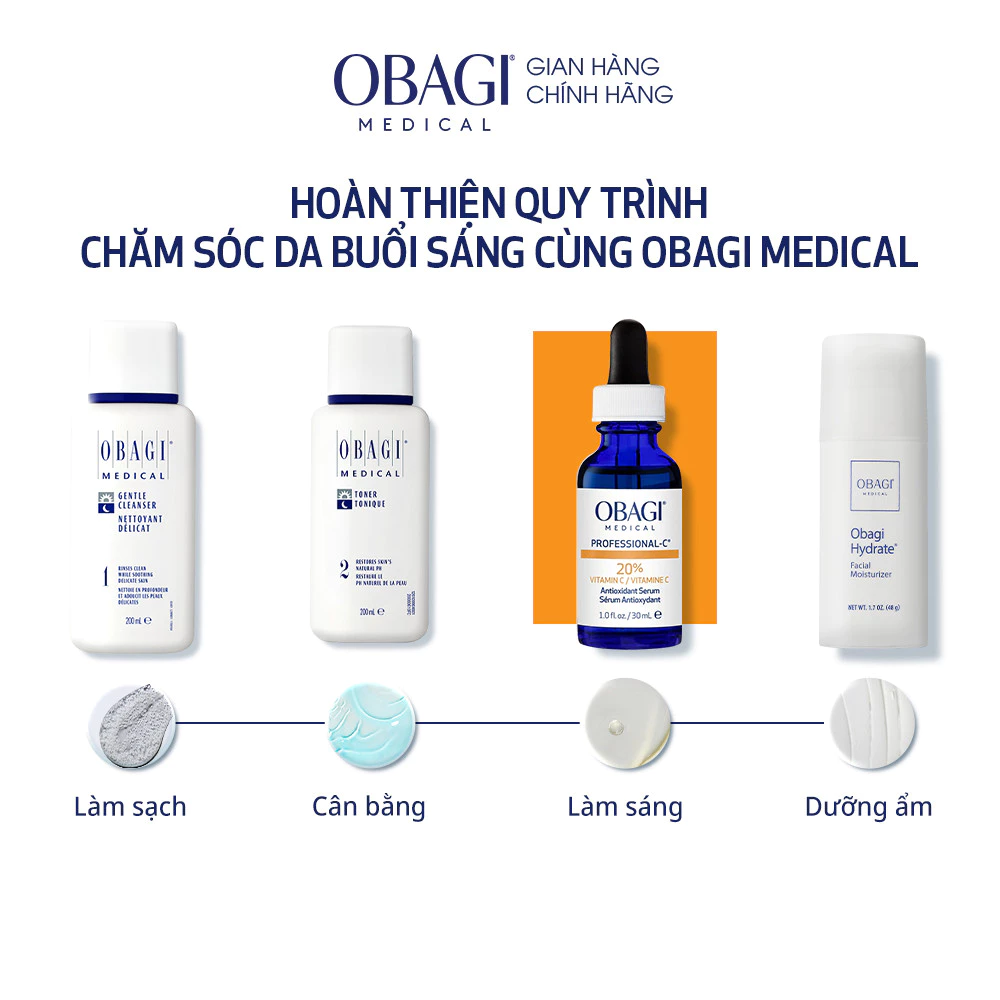 Serum Dưỡng Sáng Da & Chống Oxy Hóa Vitamin C Obagi Professional-C 20% 30ml