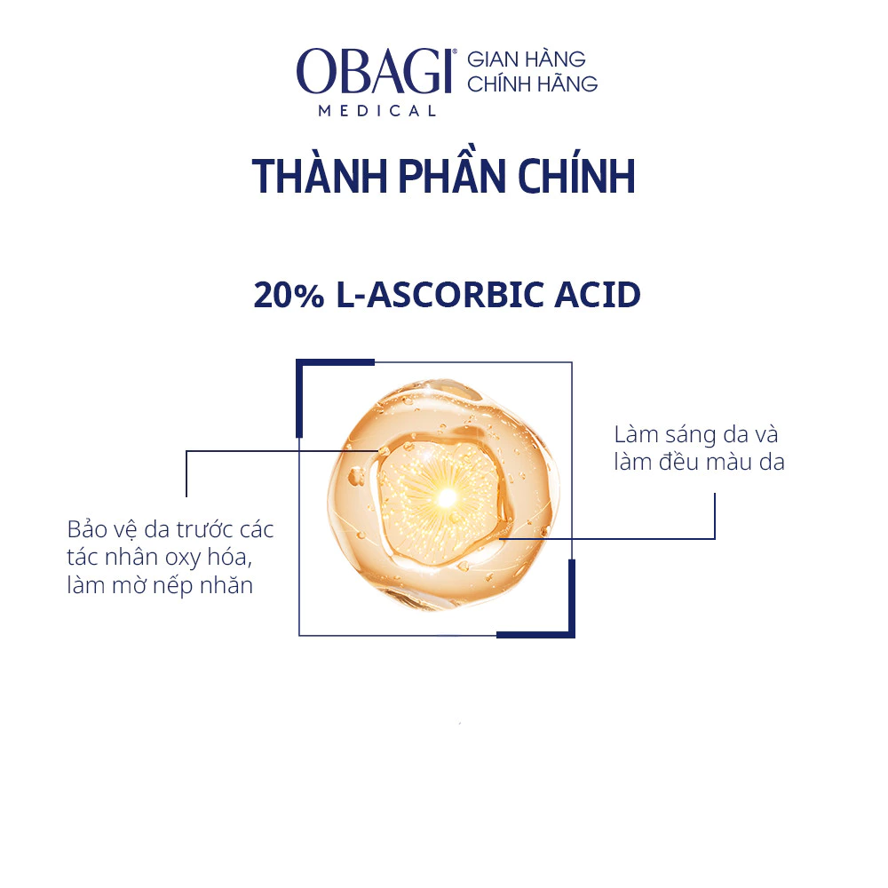 Serum Dưỡng Sáng Da & Chống Oxy Hóa Vitamin C Obagi Professional-C 20% 30ml