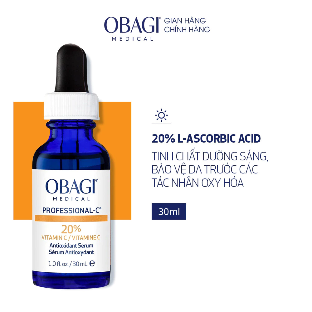 Serum Dưỡng Sáng Da & Chống Oxy Hóa Vitamin C Obagi Professional-C 20% 30ml
