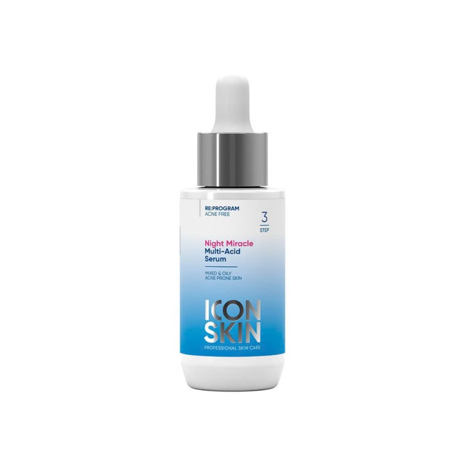 Serum ban đêm cho da dầu, da hỗn hợp Icon Skin Night Miracle Multi-Acid Serum