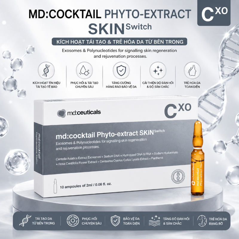 Serum phục hồi kích thích sinh học trẻ hoá da Md:Ceuticals Md:Cocktail Phyto-Extract Skin Switch